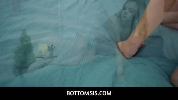 BottomSis  -  Stepsister bends over and takes her stepbrothers dick deep from behind