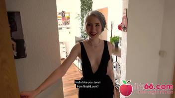 Sweet German teen thot Jessii van Riva enjoys a naughty FUCK date! (ENGLISH) Flirts66.com